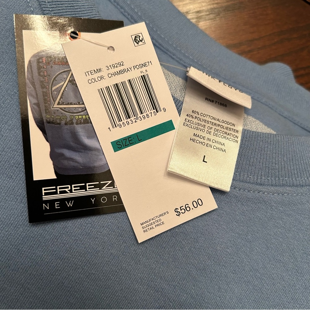 Pink Floyd Men’s Blue Sweatshirt 🆕 - Picture 3 of 5